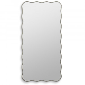 Зеркало в серебряной волнистой раме Fancy L Silver (Фэнси) Smal 60*120 см